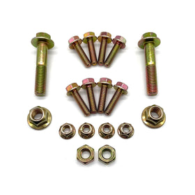Close-up of threads and bolt head of Generic shock bolt, highlighting hardened finish and corrosion-resistant plating