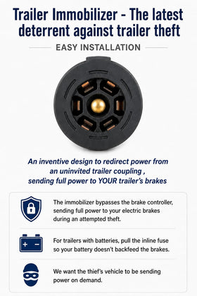 Generic Trailer Immobilizer close-up of electrical connector for quick install