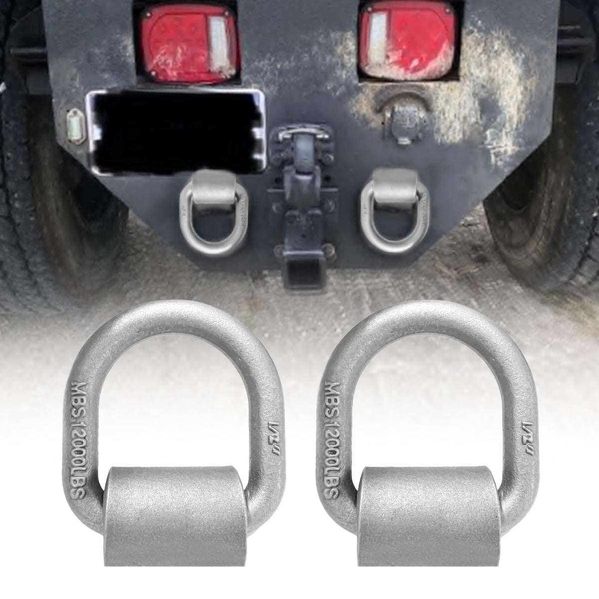 Generic D-ring galvanized finish detail showing rust-resistant coating for longer life benefit