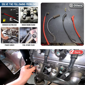 Generic wires routed on GM engine showing proper installation and reduced misfires