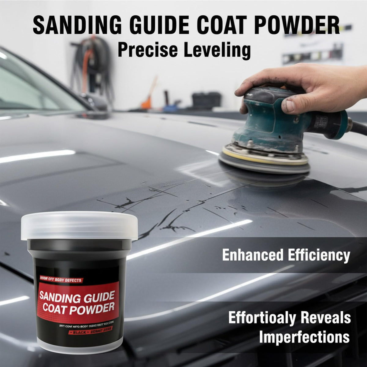 GENLEXON before and after sanding comparison showing improved surface readiness