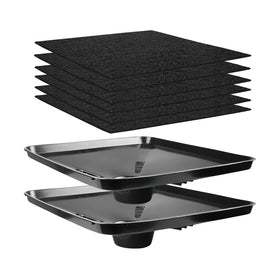 GENNIZZ front view of square drain pan showing large opening and capacity for easy collection