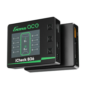 Gens ace iCheck B36 front display showing voltages and easy checks