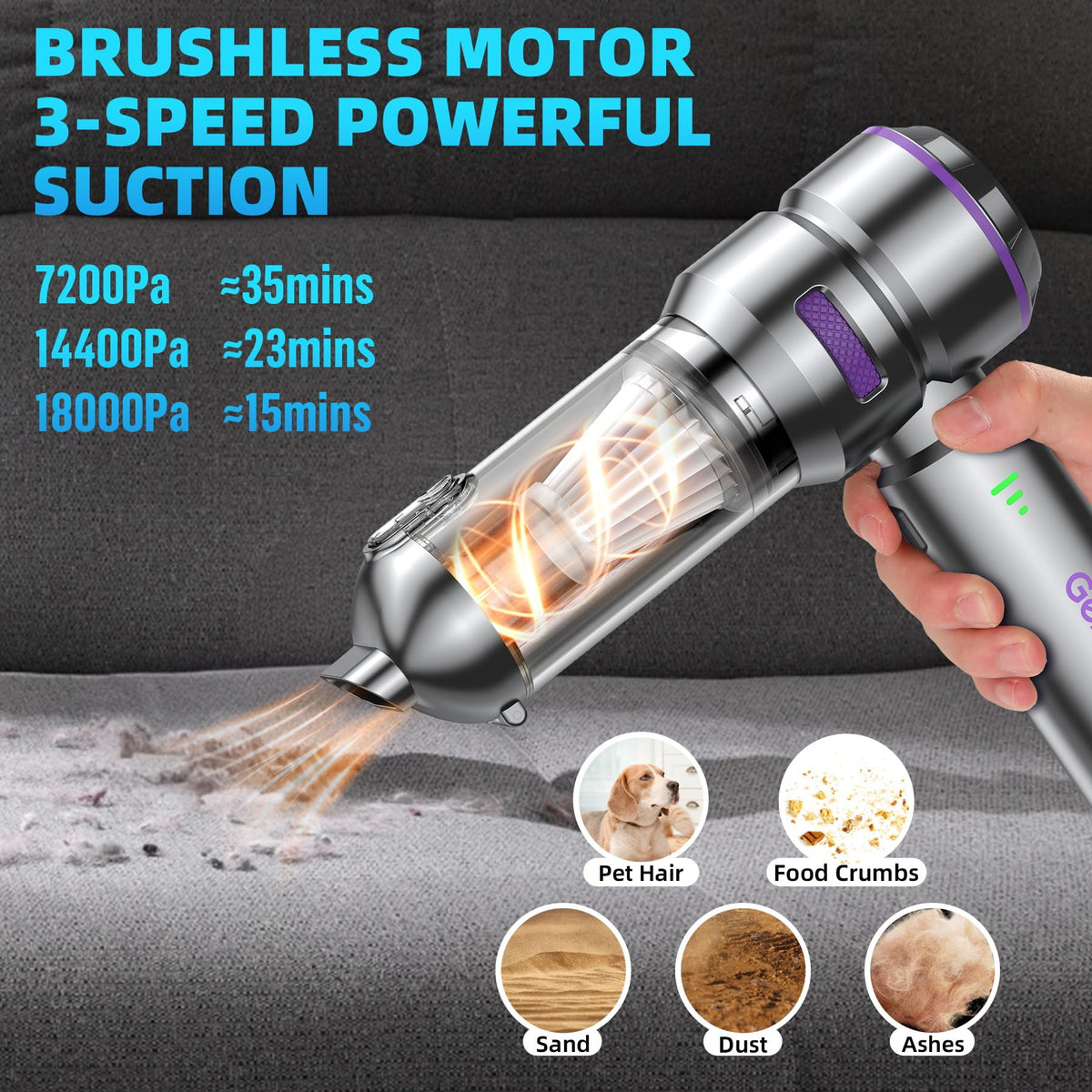 GenTant close-up of brushless motor and vents highlighting reliable power and durability