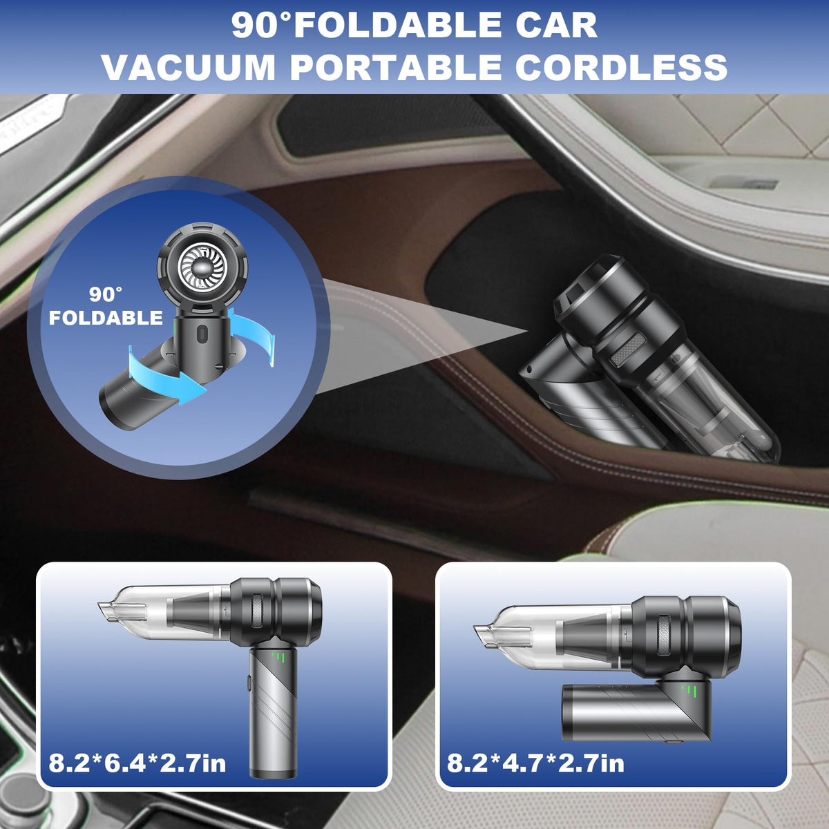 GenTant lifestyle on dashboard showing travel-ready cleaning convenience