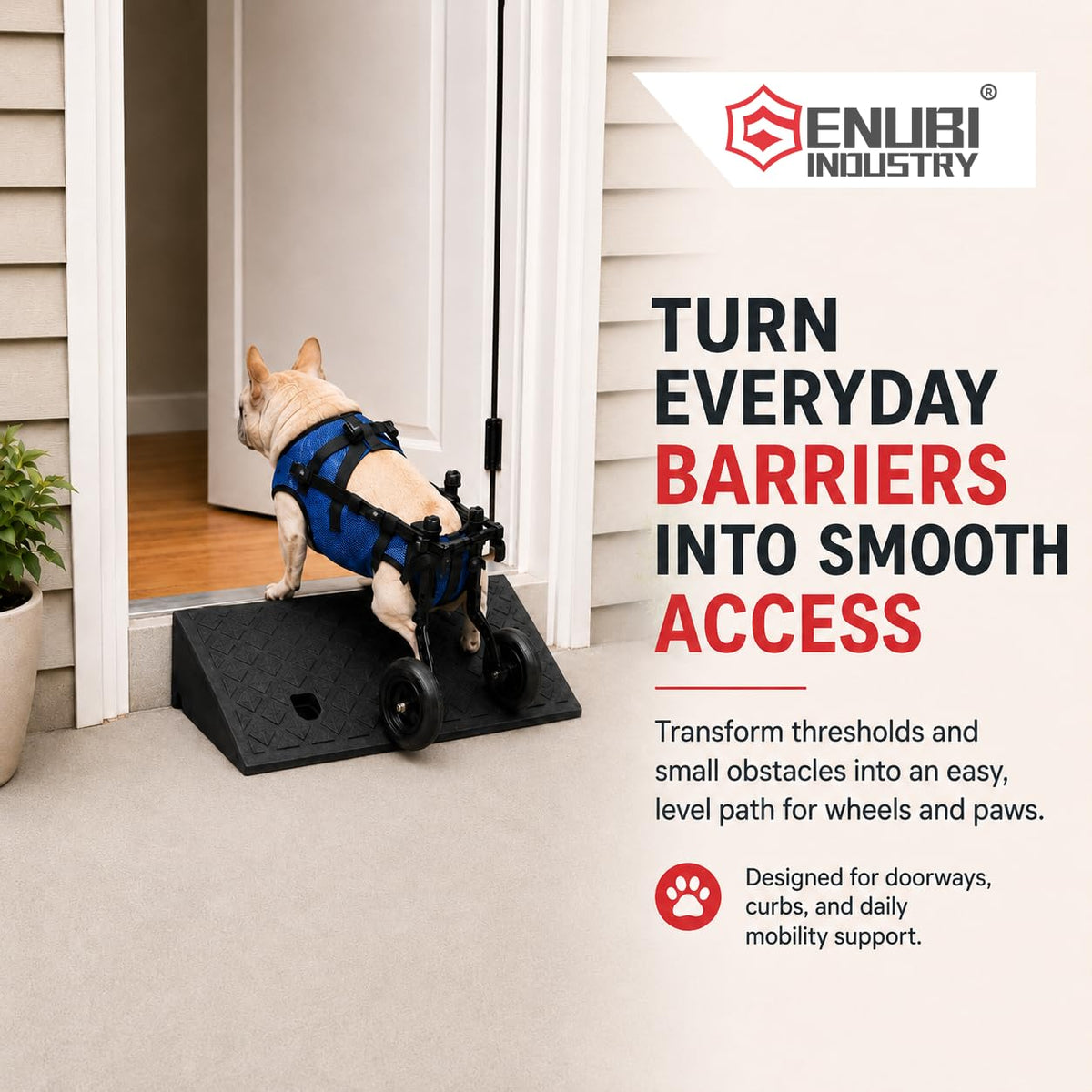 Genubi Industry ramp with wheelchair demonstrating accessibility and smooth transition
