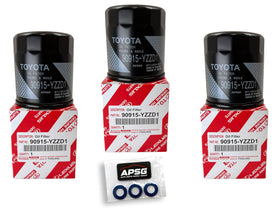 GENUINE OEM three-pack displayed together conveying value and multiple oil changes