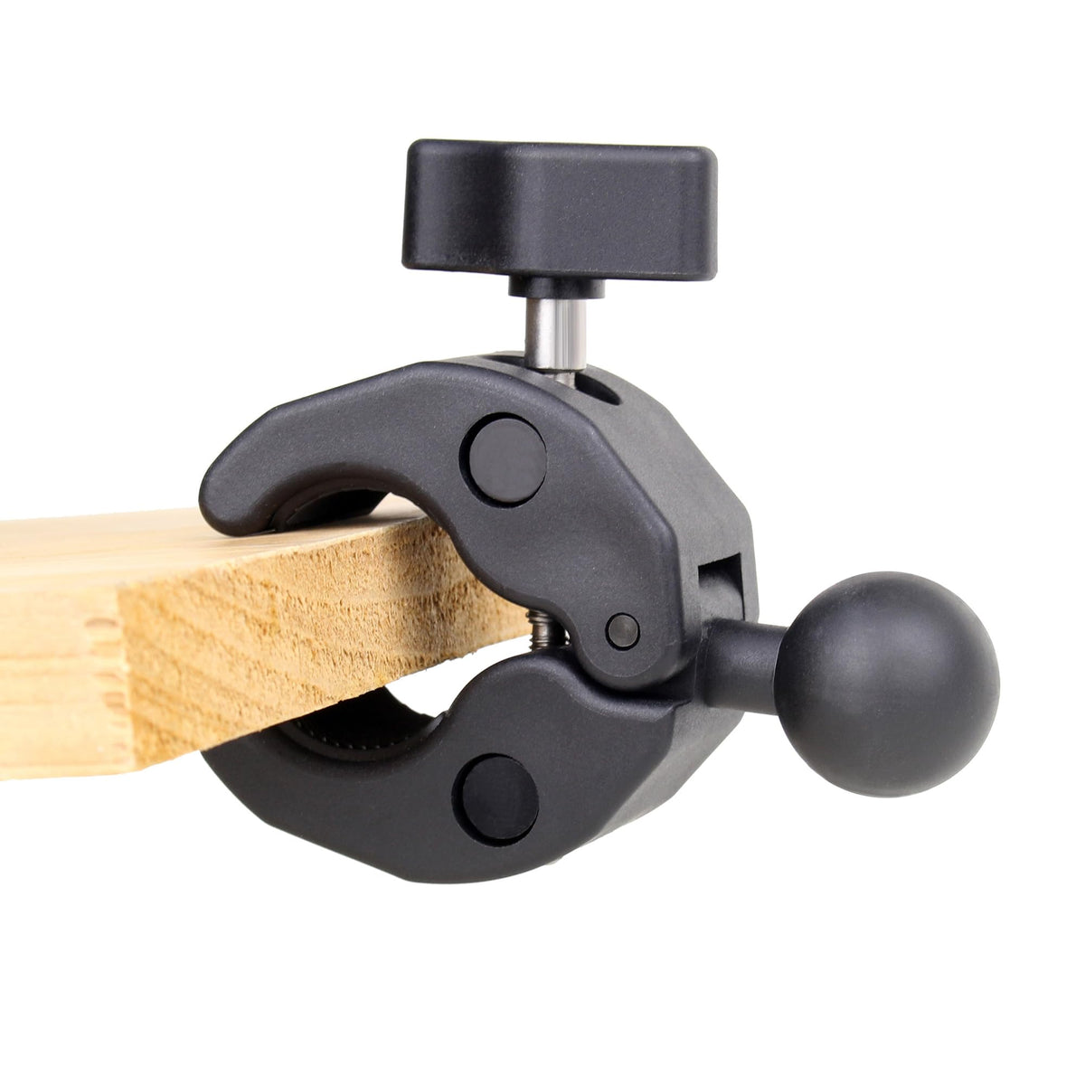 GEPULY clamp installed on a bicycle handlebar in use during an outdoor ride for reliable mounting