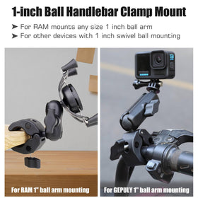 GEPULY clamp holding an action camera showing stable capture during movement