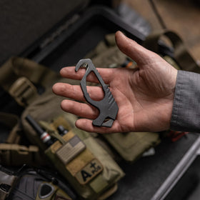 Gerber textured rubber grip close detail, highlighting secure non-slip handling