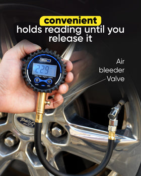 GERCHWAY 12-inch flexible hose demonstrating reach and convenience