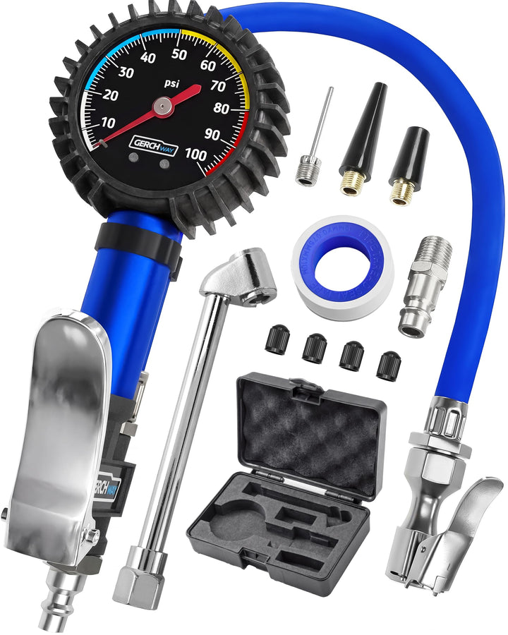 GERCHWAY front view of gauge showing clear dial and rugged build, reliable readings
