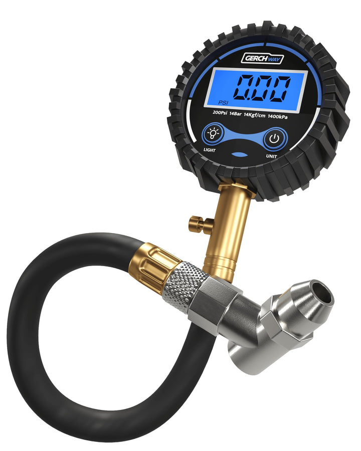GERCHWAY gauge front view showing compact design and clear benefits