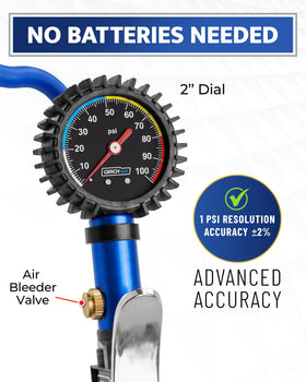 GERCHWAY inflator attached to car tire valve in use, quick pressure adjustments