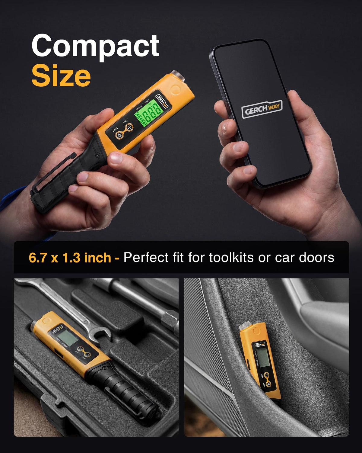 GERCHWAY roadside use with car trunk open, practical emergency tool