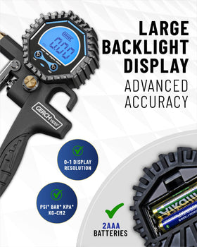 GERCHWAY longer hose and inflator connection for easier valve access