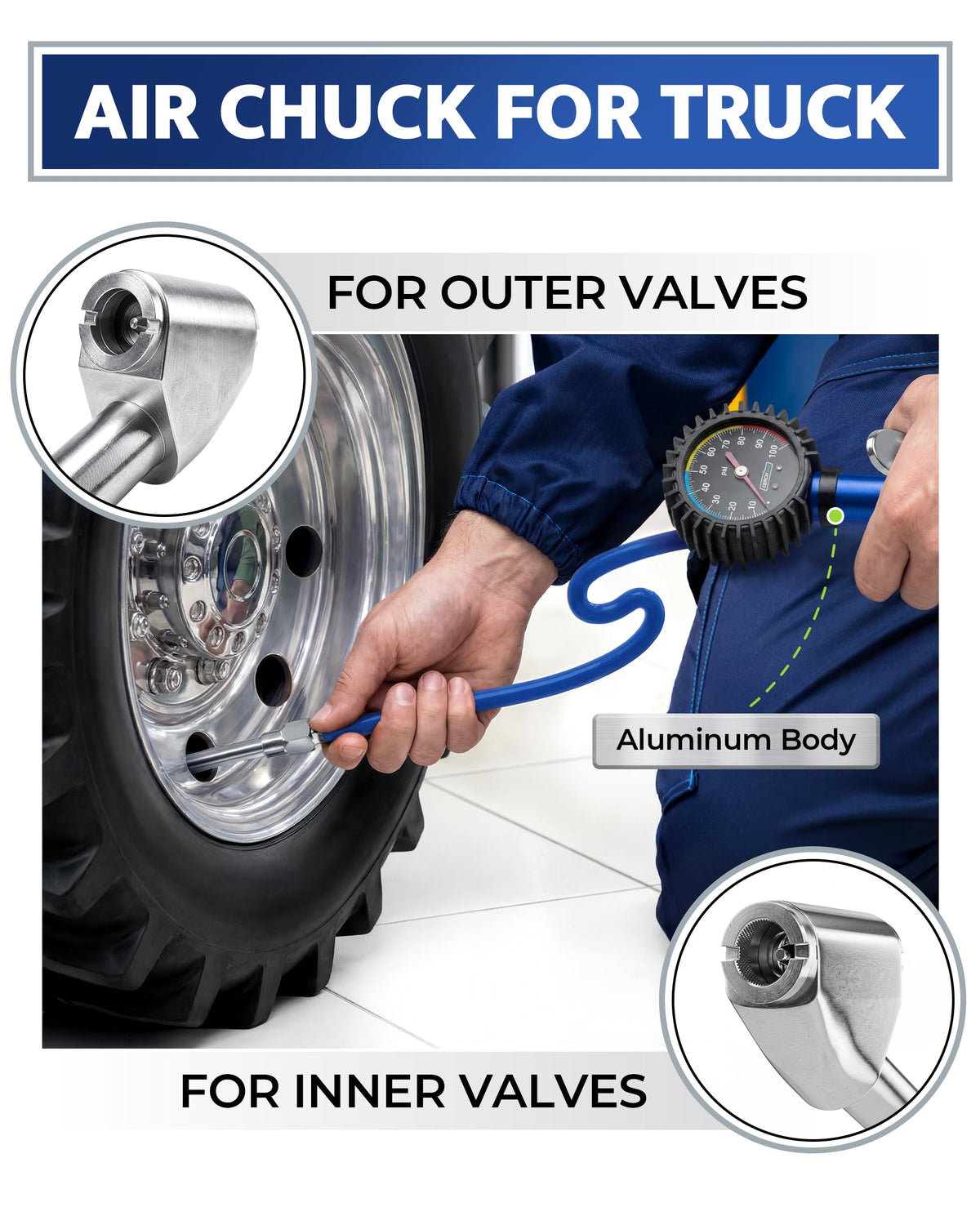 GERCHWAY angled view of valve seal showing 360-degree swivel for secure grip