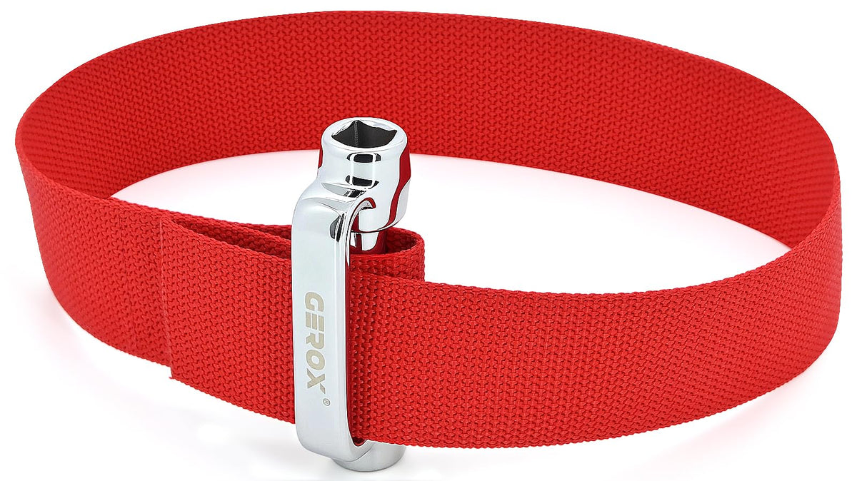 Gerox front view showing handle and strap for durable removal