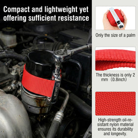 Gerox in use removing an oil filter to save time and effort