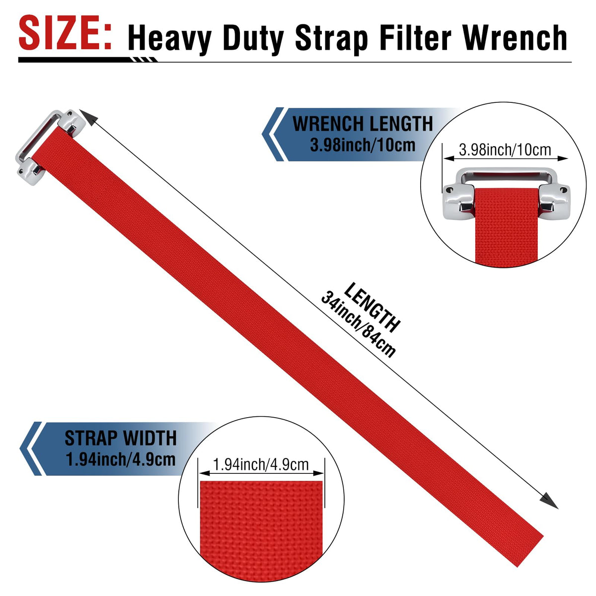 Gerox nylon strap close-up wavy pattern for superior grip