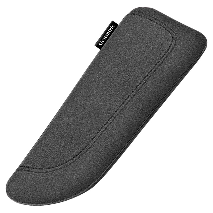 Gescintric left-hand armrest pad front view showing fit and protection