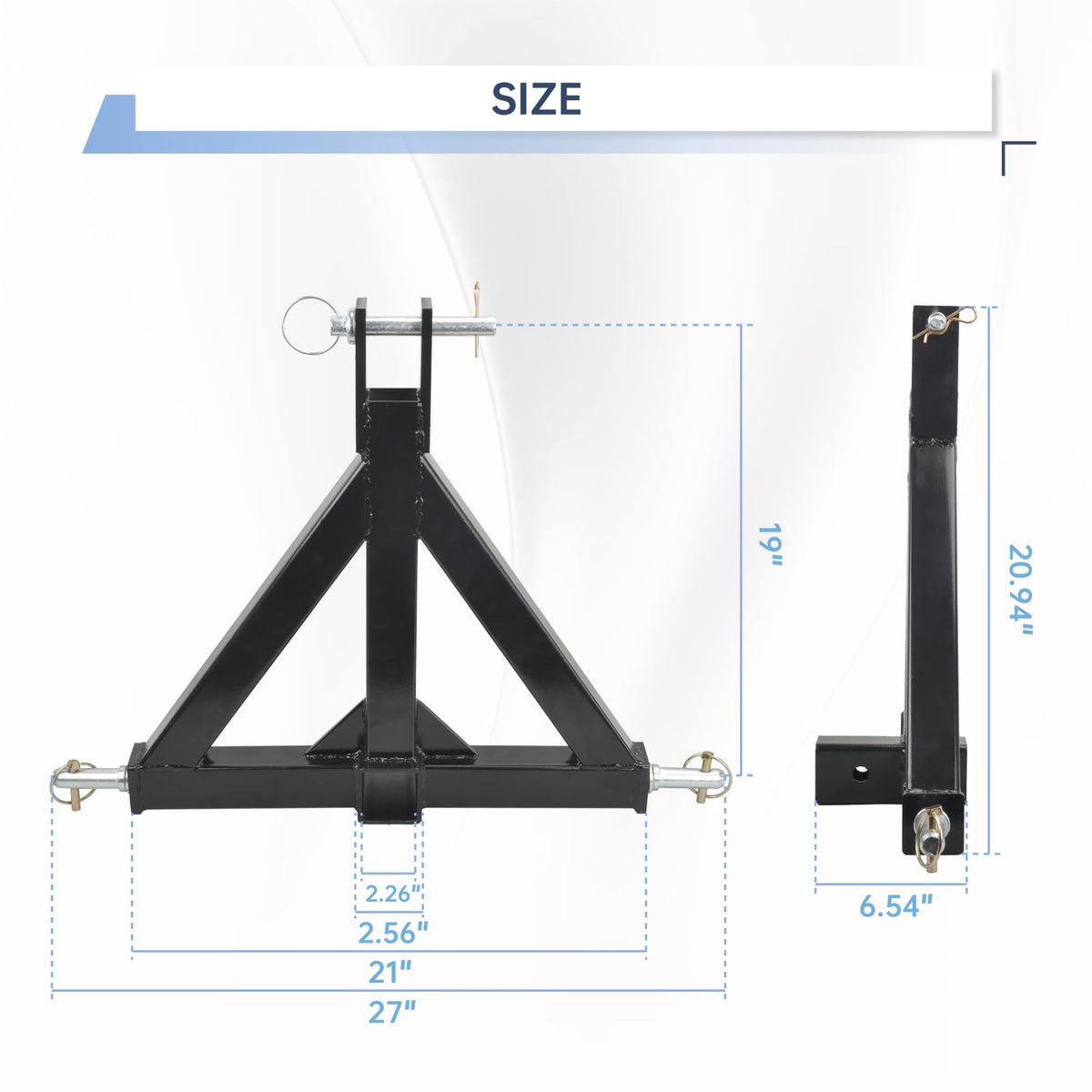 GESEXI closeup of 7/8-inch lifting pin and receiver for secure attachment