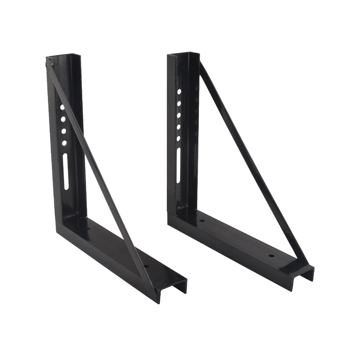 GESEXI front view of brackets showing mounting holes and stable support
