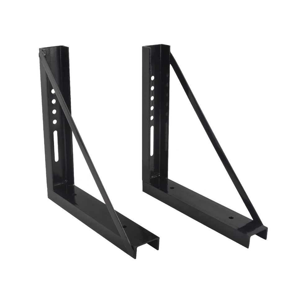 GESEXI front view of brackets showing mounting holes and stable support