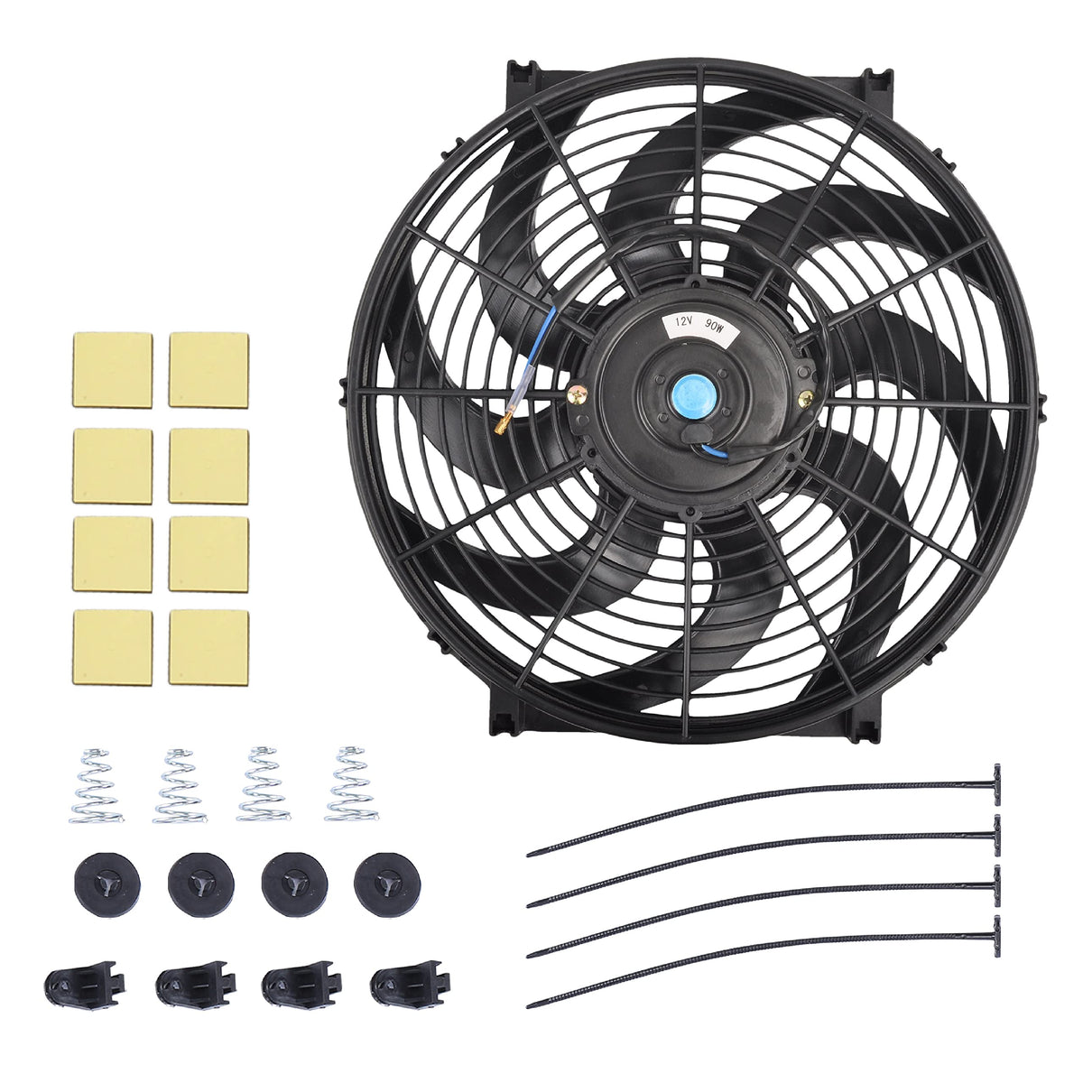 GESEXI front view of 14-inch fan showing compact design and strong airflow