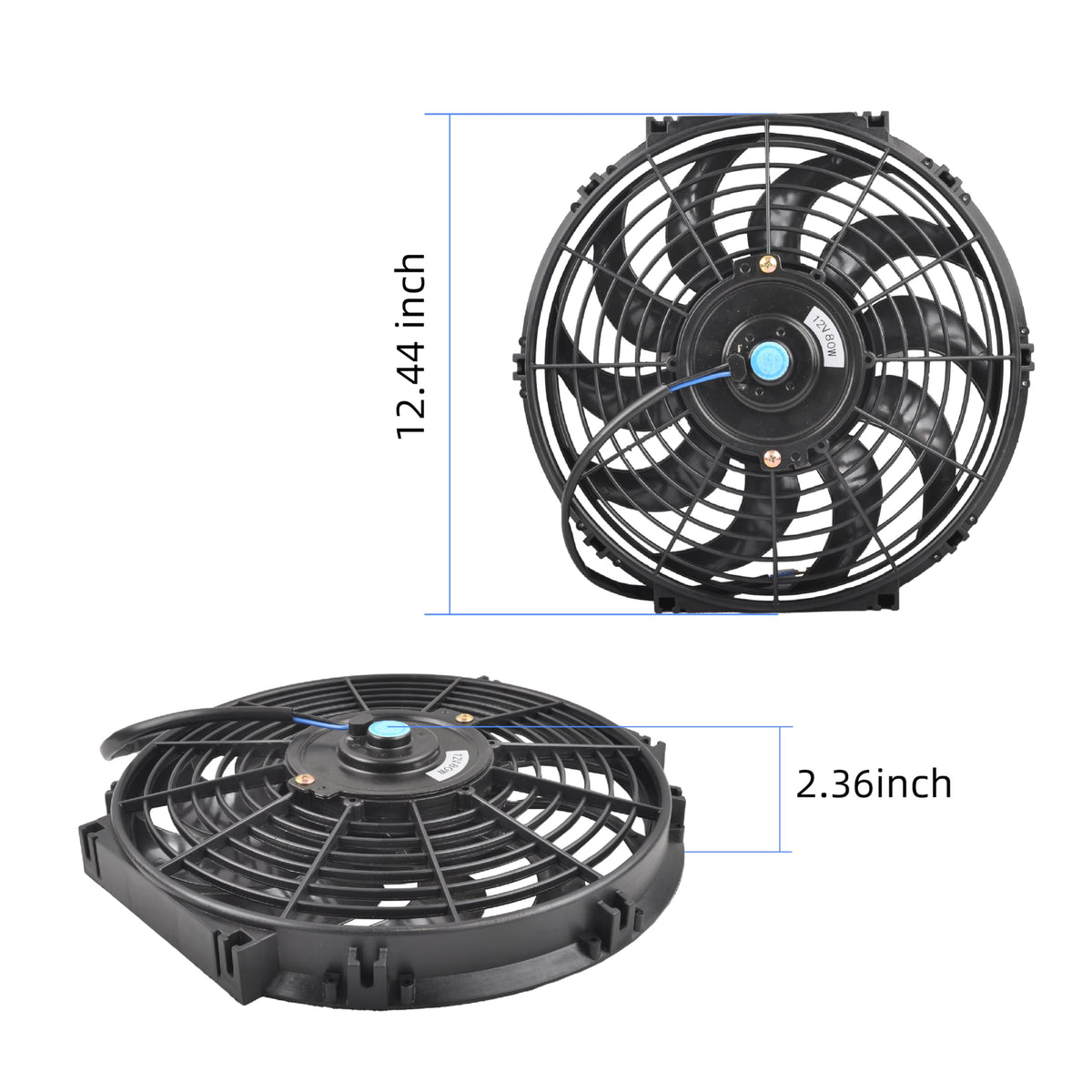 GESEXI fan mounted on radiator in vehicle improving engine bay cooling
