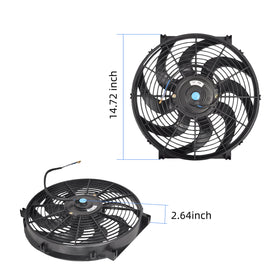 GESEXI fan mounted on radiator in vehicle improving heat dissipation