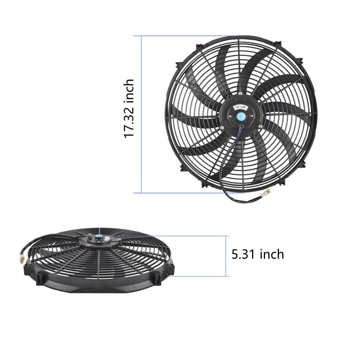 GESEXI side profile showing 3.27-inch slim depth for tight clearance benefit