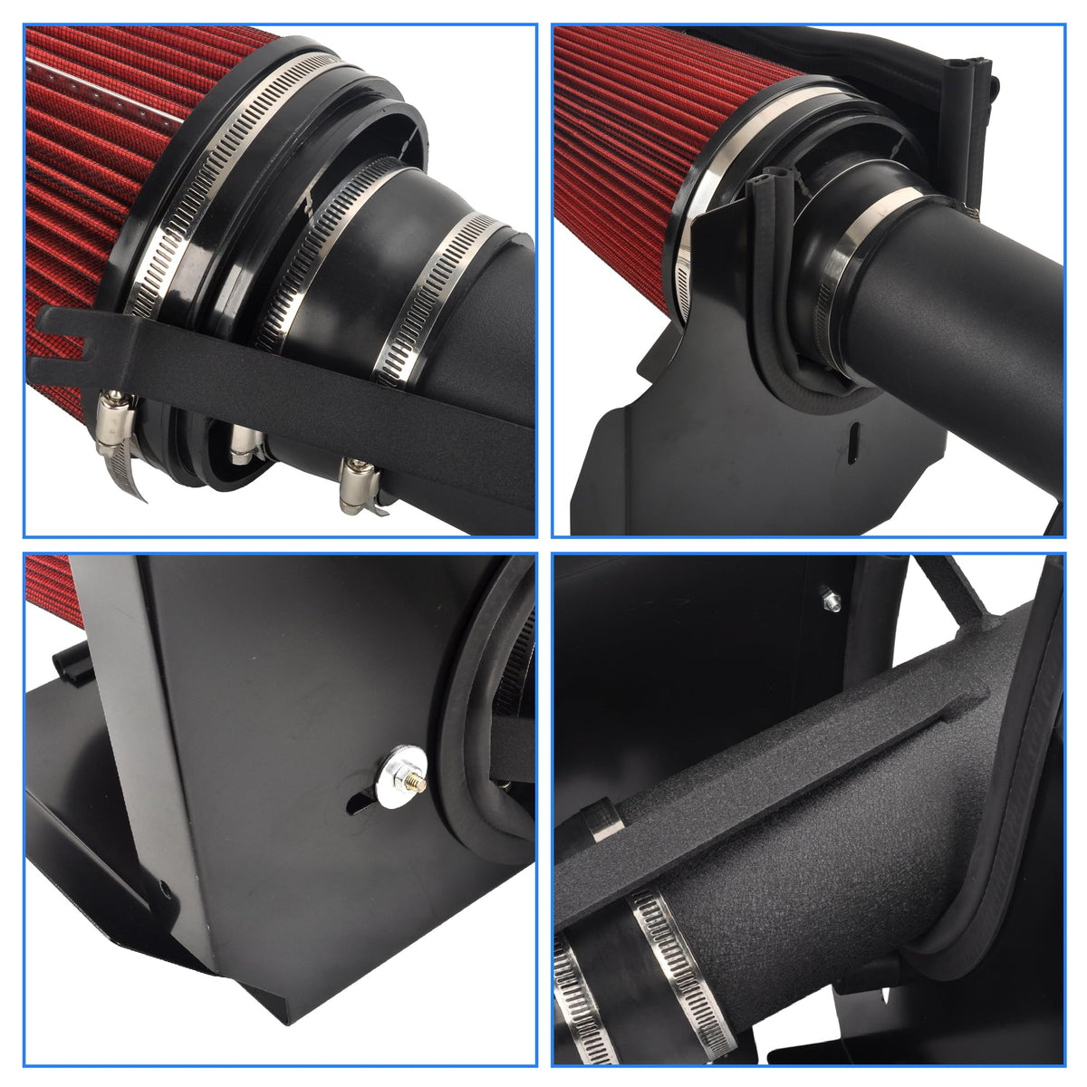 GESEXI silicone couplers and clamps layout showing secure leak-resistant joins