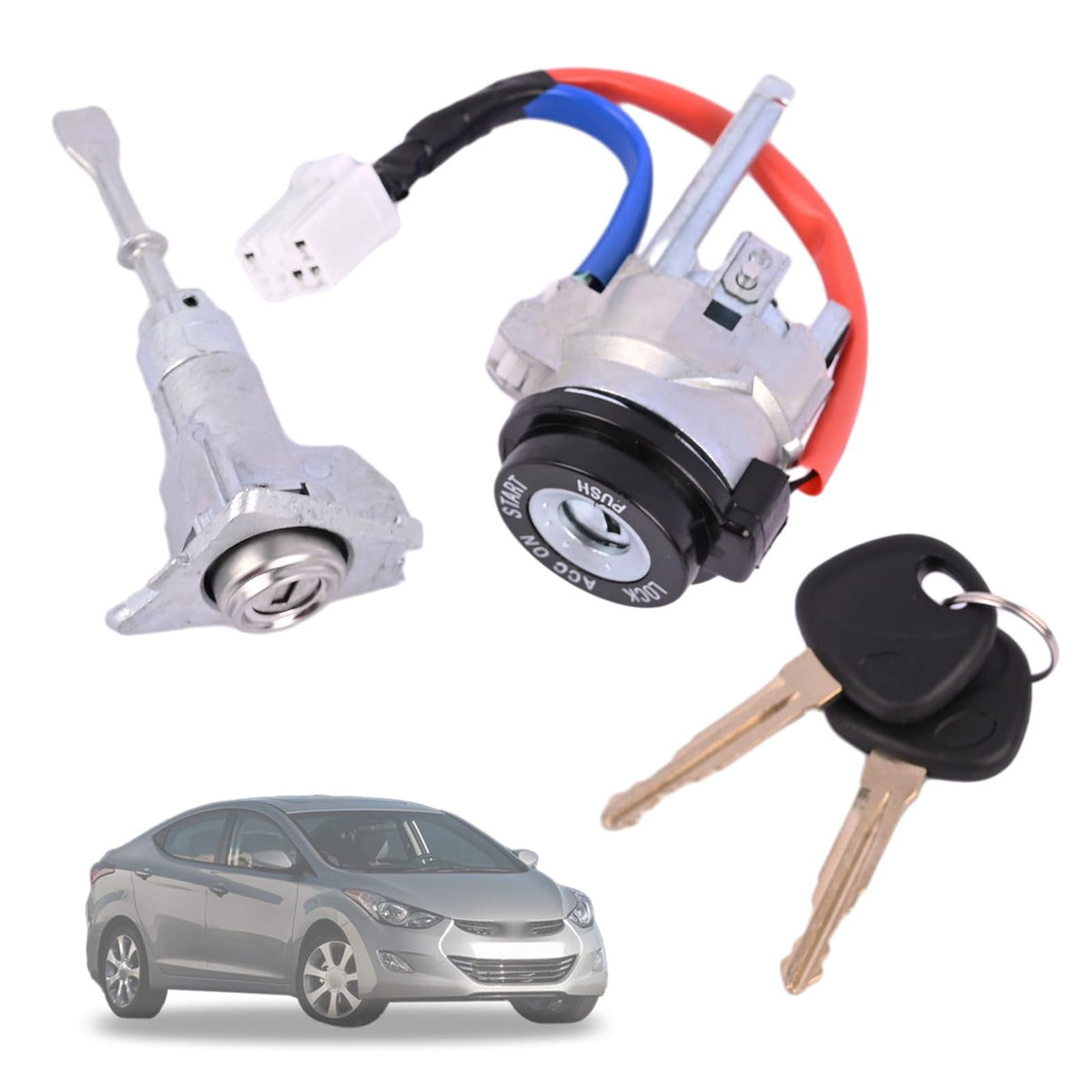 Getfarway full lock cylinder kit front view showing included parts and benefits
