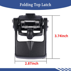 Getfarway latch in vehicle lifestyle shot showing restored roof function