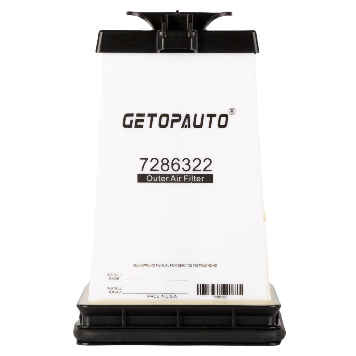 GETOPAUTO inner filter close-up highlighting fine media for improved engine protection