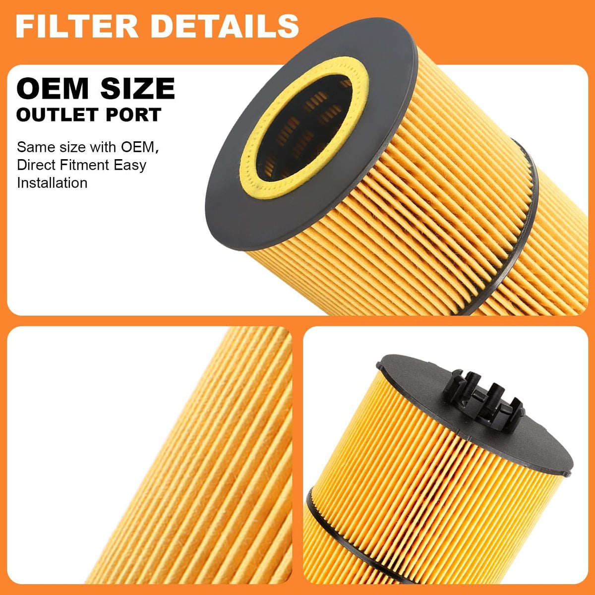 GETOPAUTO P551005 oil filter label detail indicating model and fitment