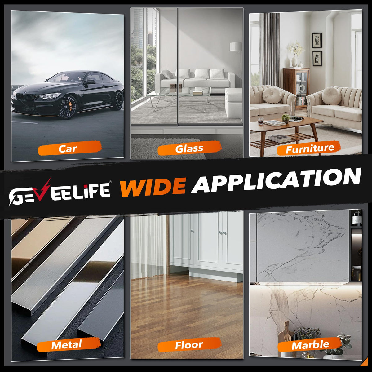 GEVEELIFE boat polishing lifestyle shot showing multi-surface versatility