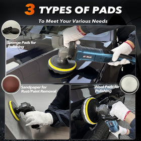 GEVEELIFE in use on car hood demonstrating efficient surface restoration