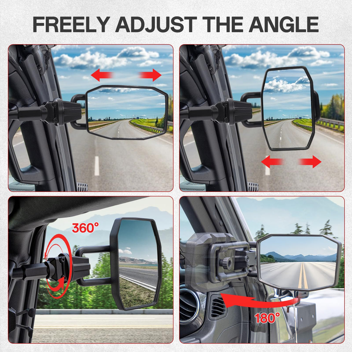 GEVINFA side profile highlighting streamlined mirror housing and reduced vibration