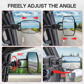GEVINFA side profile highlighting streamlined mirror housing and reduced vibration