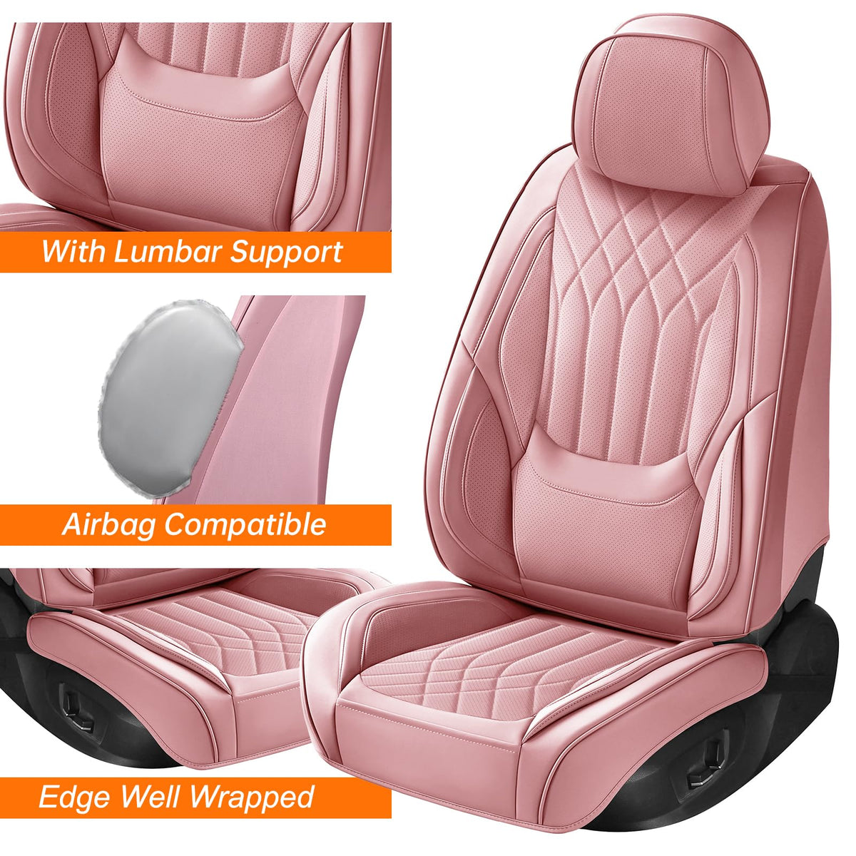 GEZHOUBA back seat lumbar detail highlighting extra padding and support