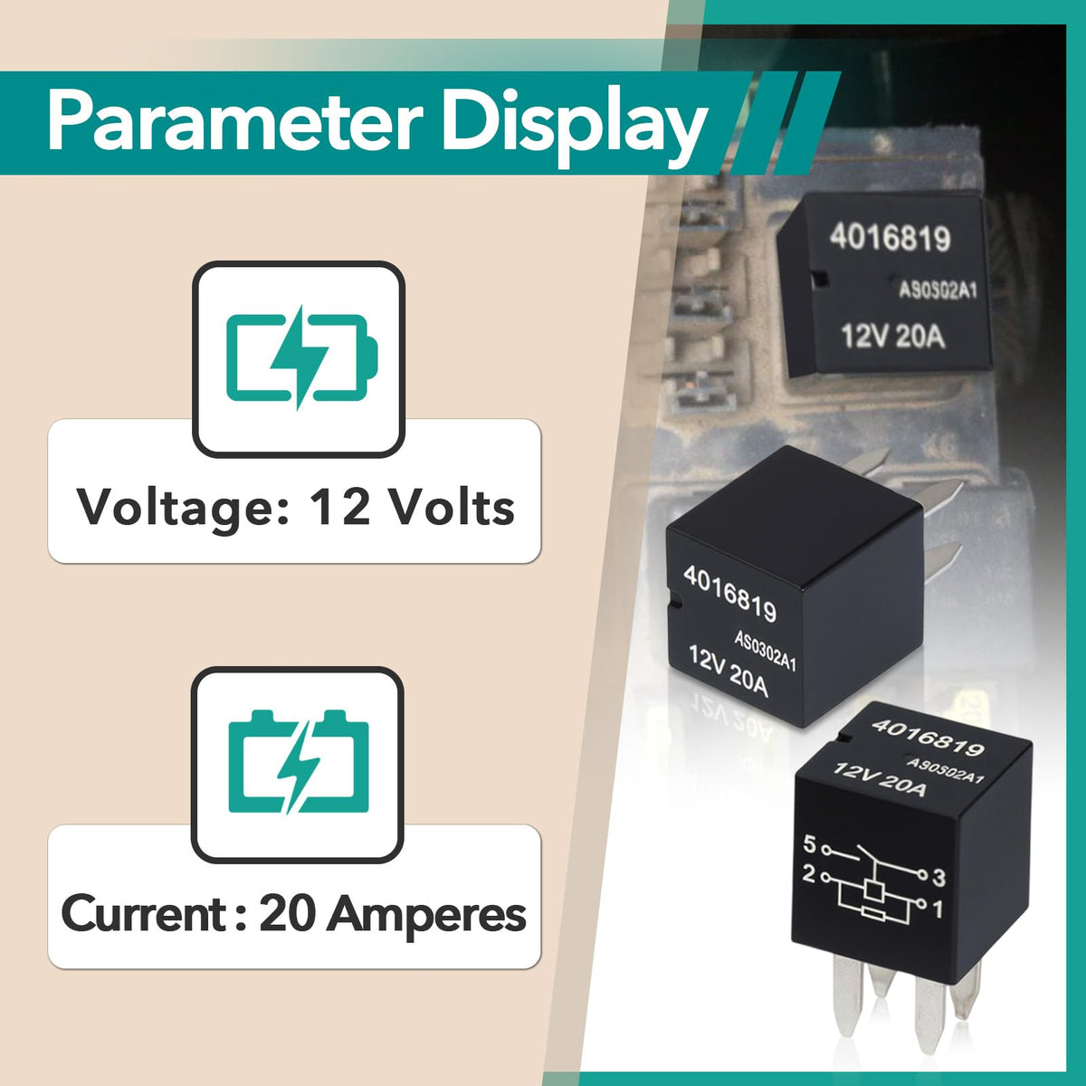 Gfdoso relay side profile highlighting durable casing and compact size