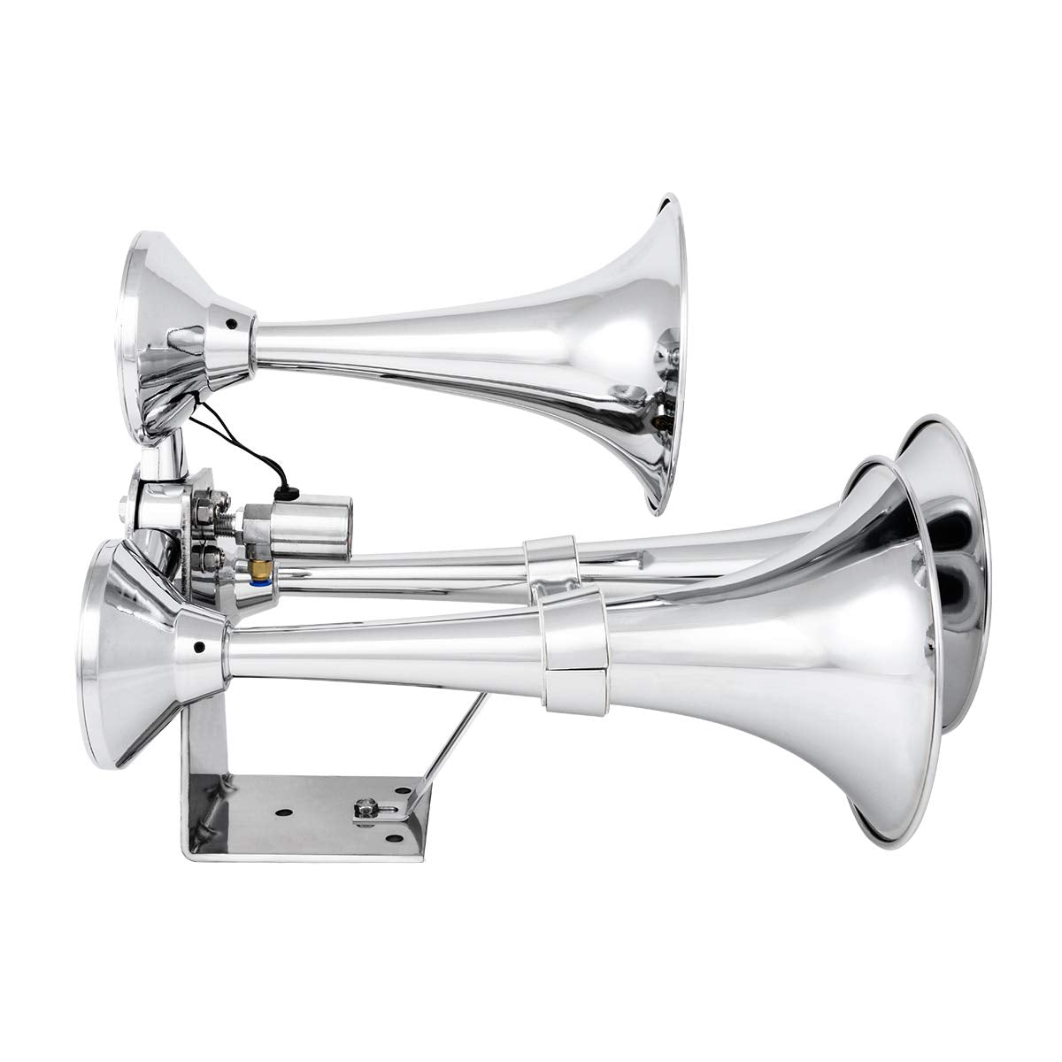 GG Grand General closeup of chromed brass trumpet detail highlighting corrosion resistance