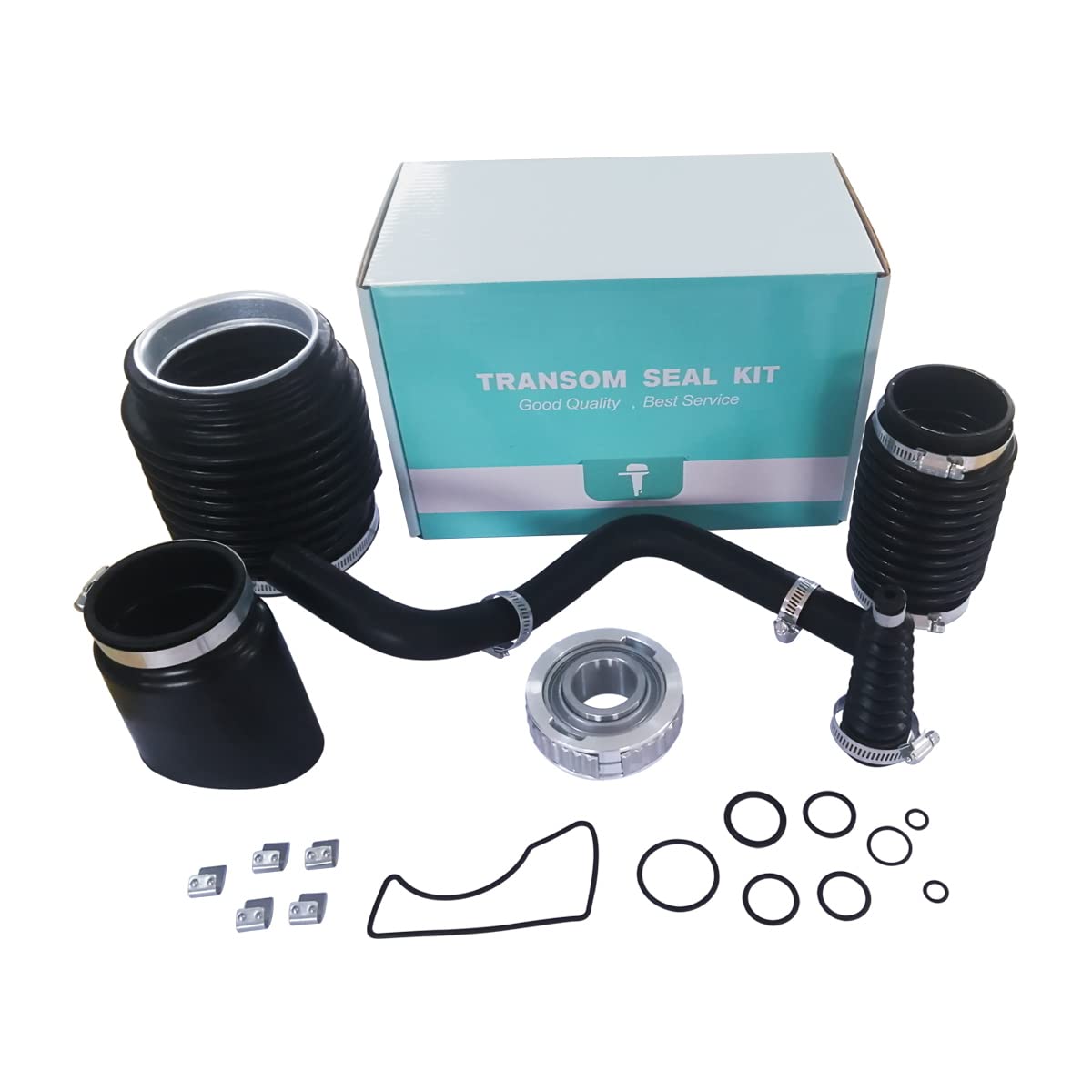 GHmarine bellows kit front packaging showing included parts and compatibility benefits