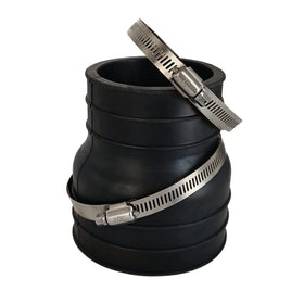 GHmarine bellow fitted to 4-inch elbow illustrating correct scale and alignment