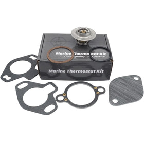 GHmarine thermostat kit on a workbench ready for Mercruiser repair