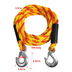 GIAHAND tow strap attached to vehicle recovery point demonstrating safe usage