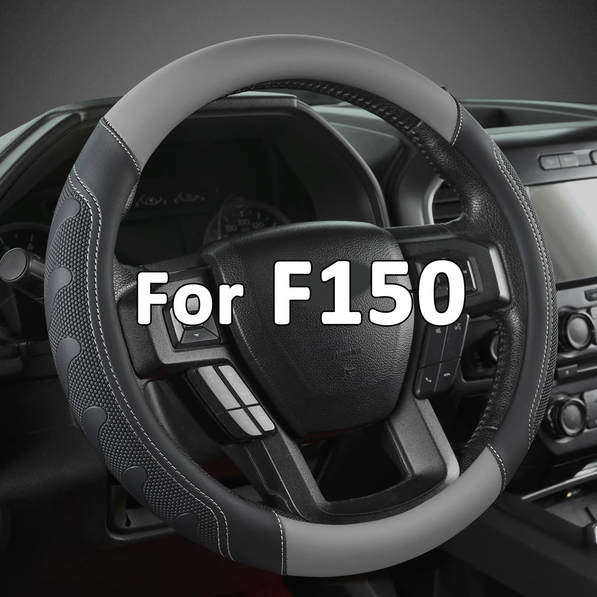 GIANT PANDA front view of steering wheel cover shows fit and finish benefit