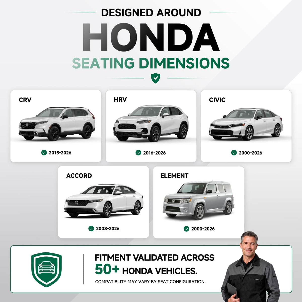 GIANT PANDA front view of seat cover installed delivering a refined interior appearance